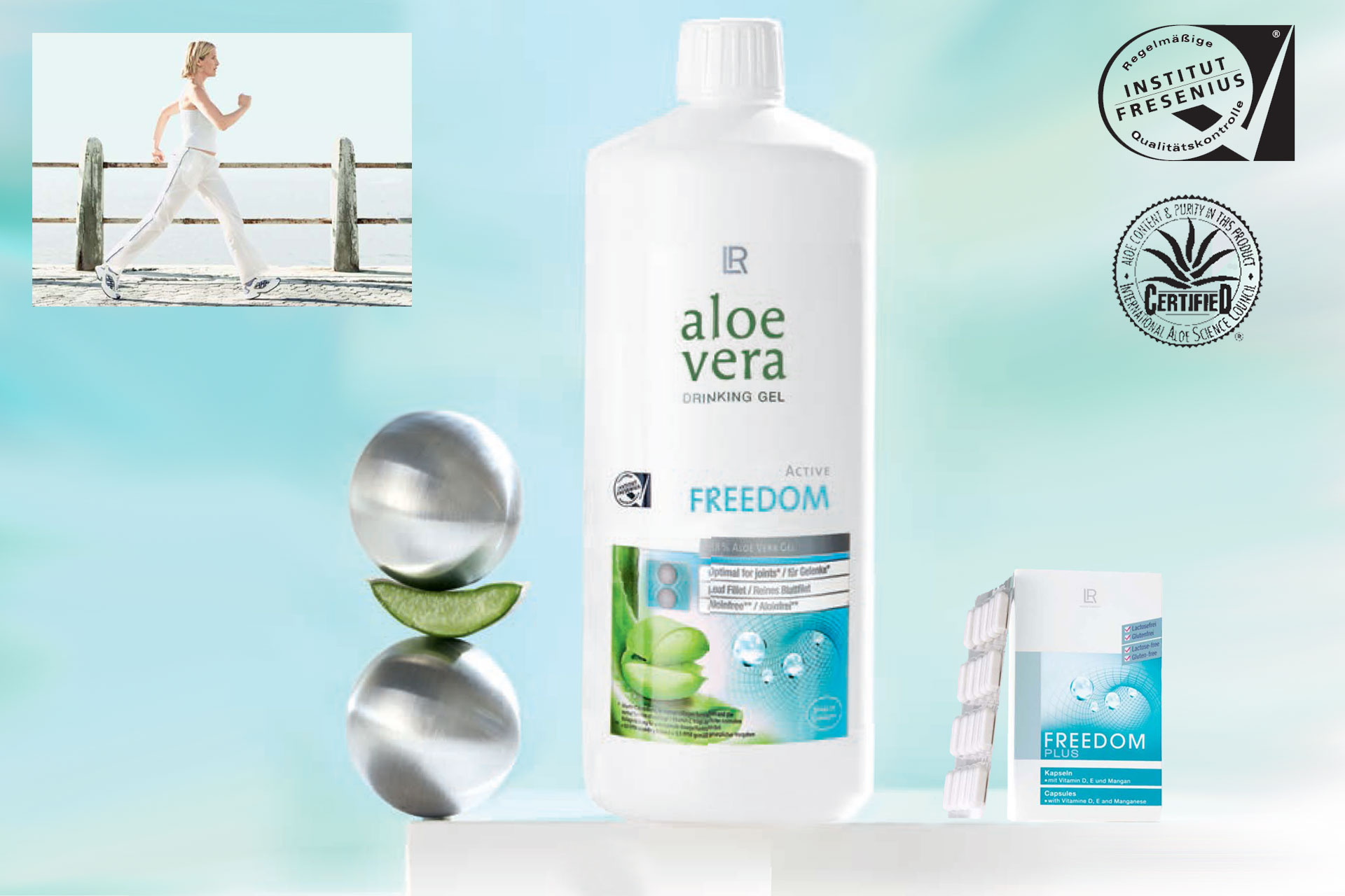 Aloe Vera Gel Bebible Freedom y cápsulas Freedom+