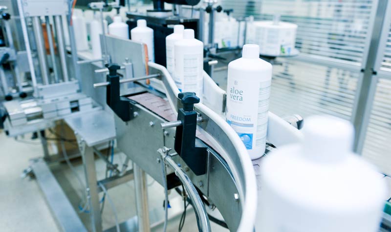 Materias primas, proceso y producción de los productos LR